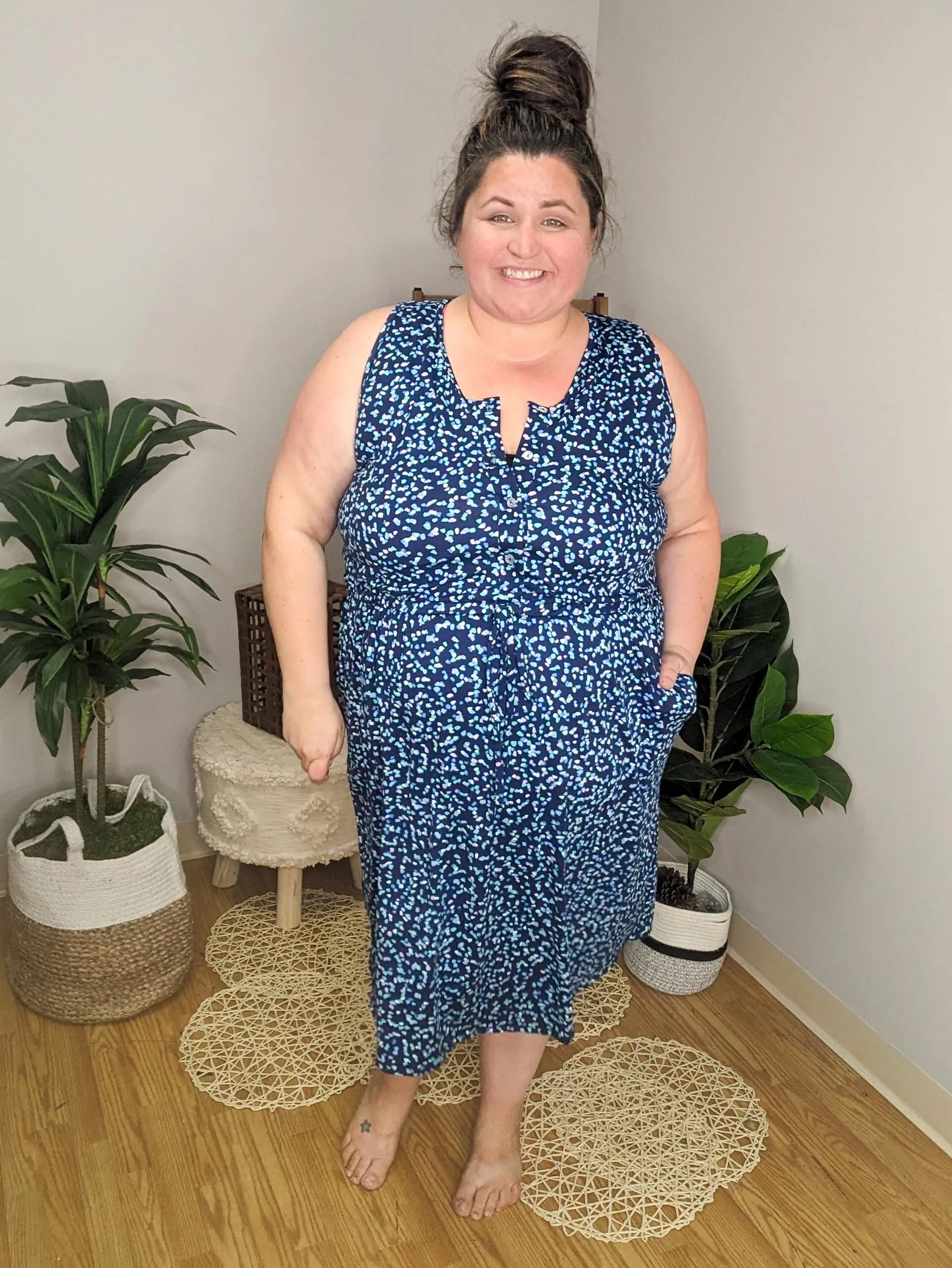 Call It a Tie Button Front Comfy Dress (5 colors)