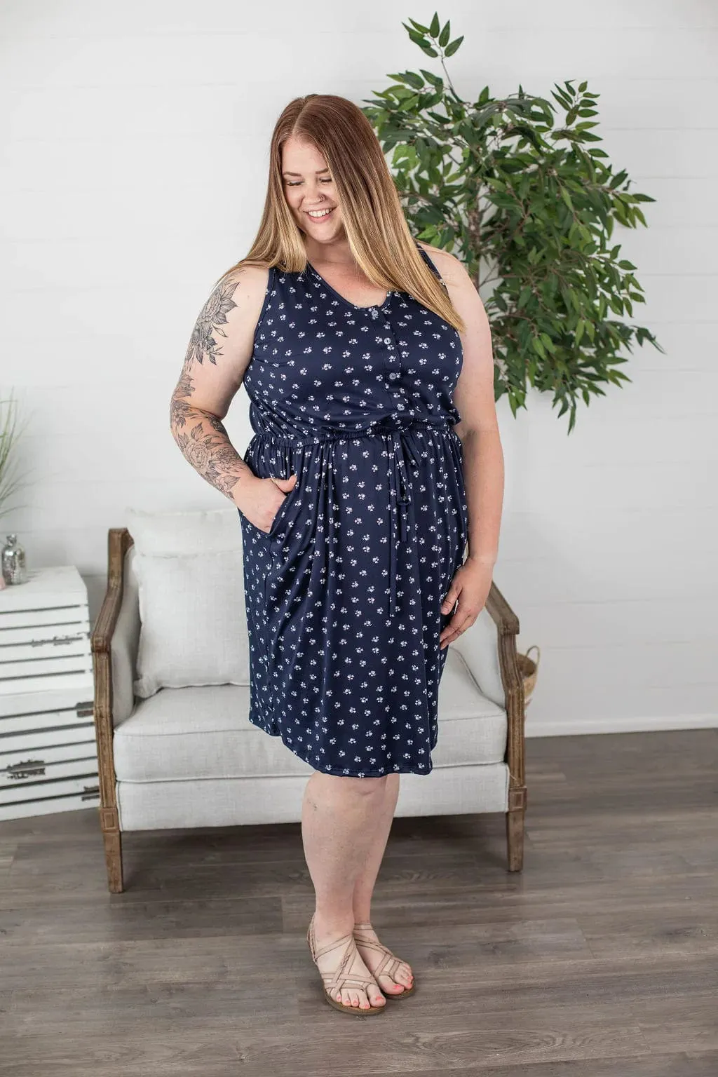 Call It a Tie Button Front Comfy Dress (5 colors)