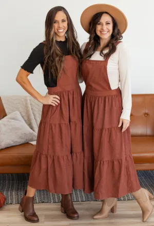 Cassie Tiered Overall Jumper Midi Dress