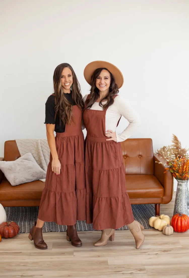 Cassie Tiered Overall Jumper Midi Dress