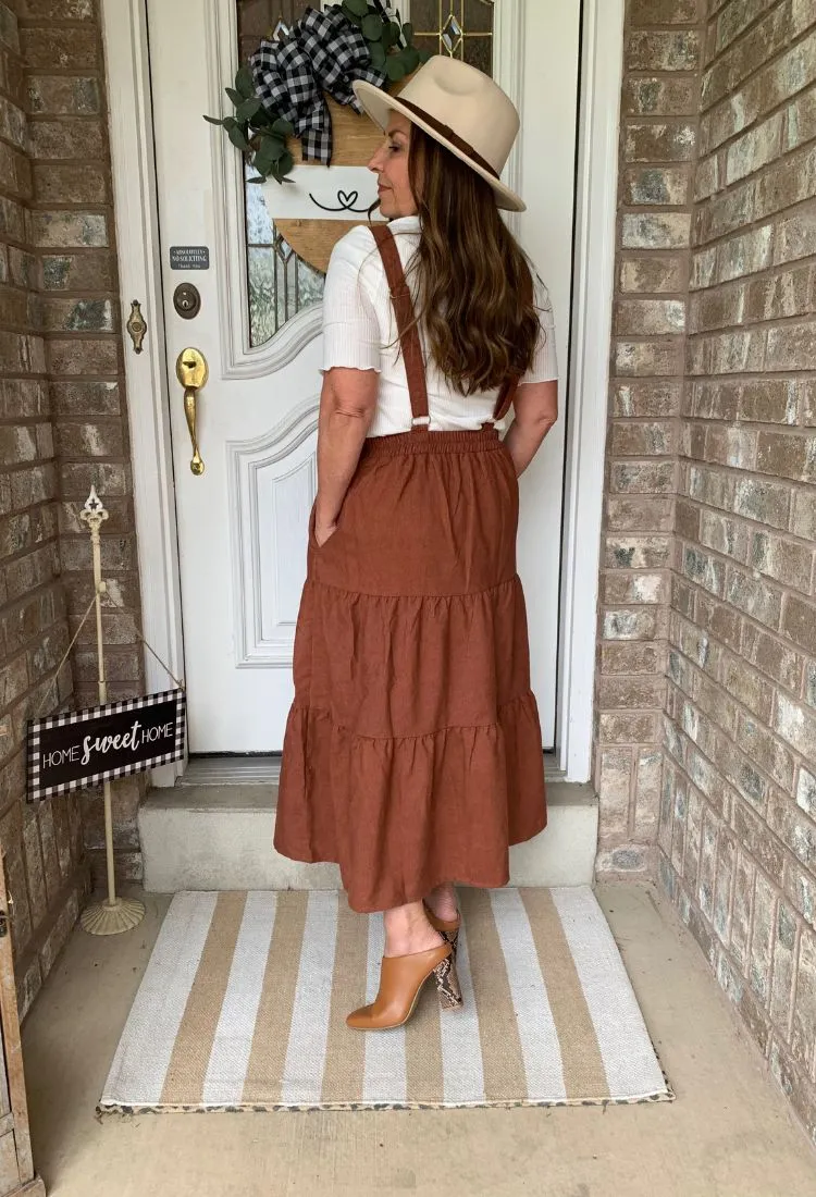 Cassie Tiered Overall Jumper Midi Dress