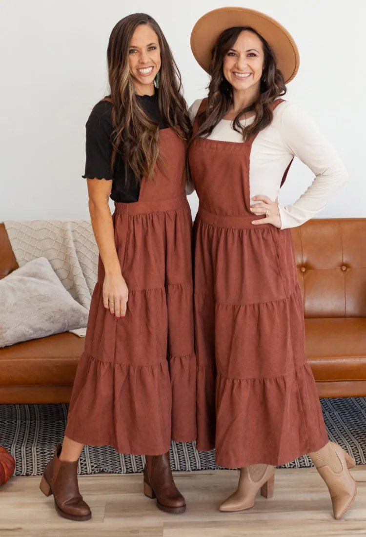 Cassie Tiered Overall Jumper Midi Dress