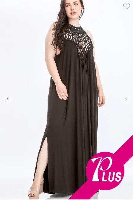 Charlee Crochet Top Maxi Dress (4 Colors)
