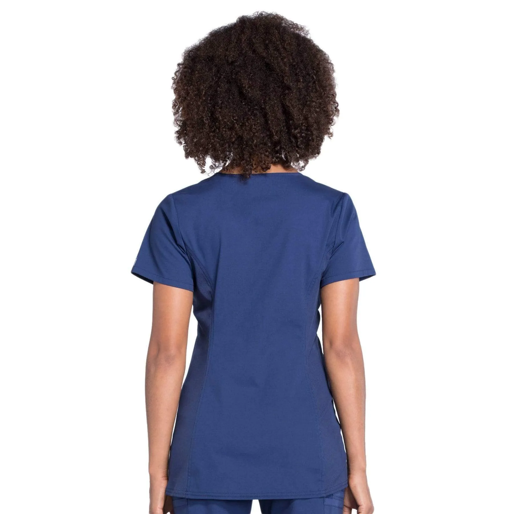 Cherokee Workwear Professionals WW685 Scrubs Top Maternity Mock Wrap Navy