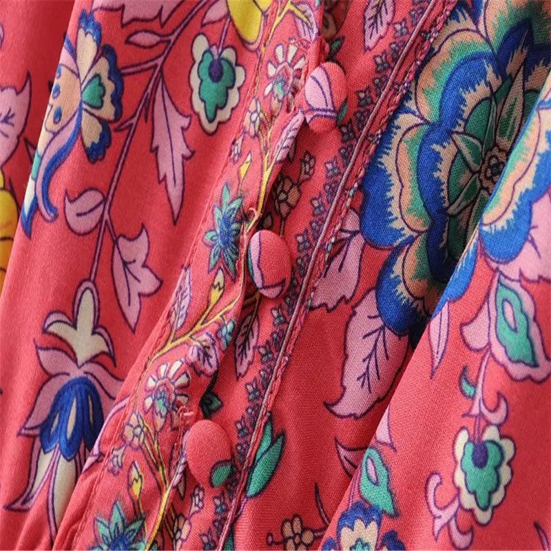 Chrissy Floral V-Neck Mini