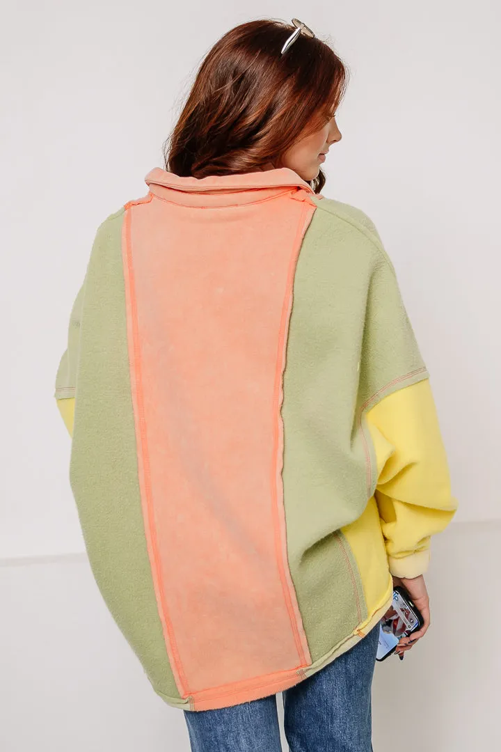 Color Block Oversized Hoodie