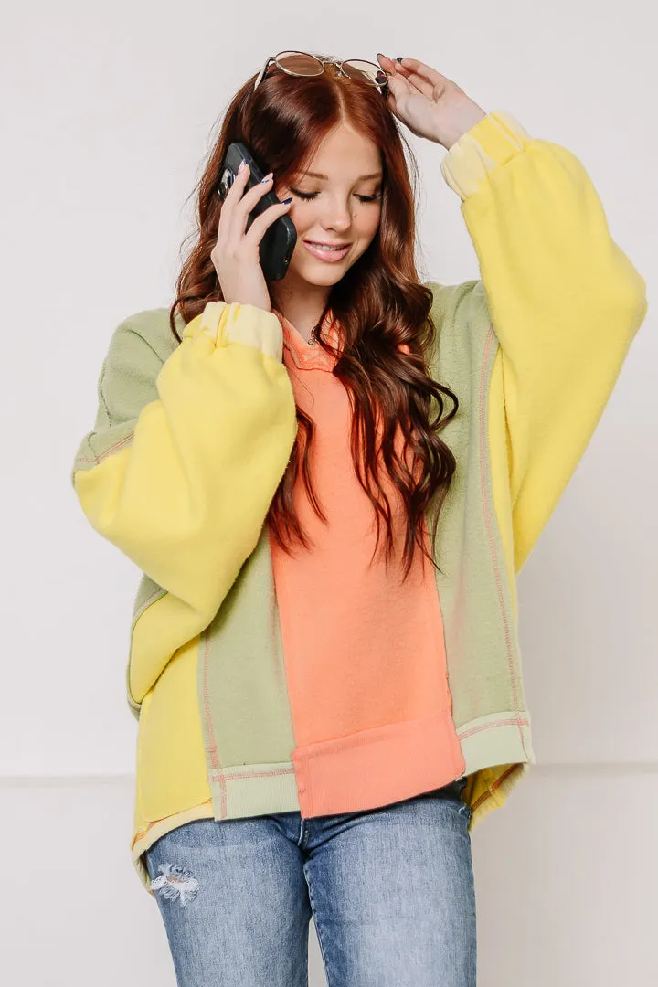 Color Block Oversized Hoodie