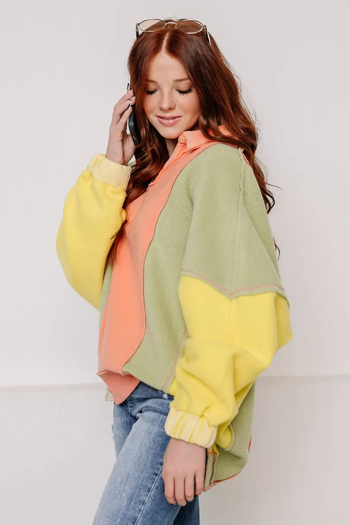 Color Block Oversized Hoodie