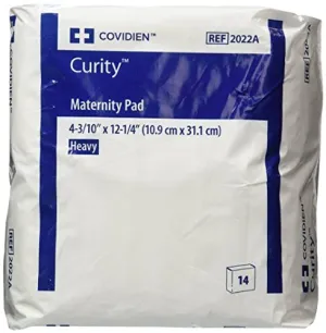 Covidien Curity Maternity Pad Heavy 4.33" x 12.25" (3 Packs of 14 Pads)