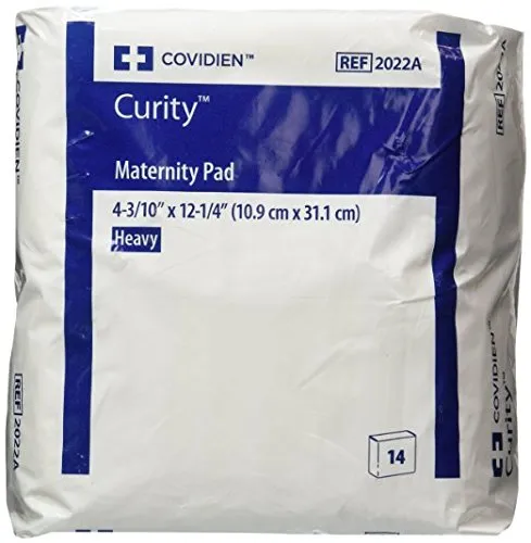 Covidien Curity Maternity Pad Heavy 4.33" x 12.25" (3 Packs of 14 Pads)