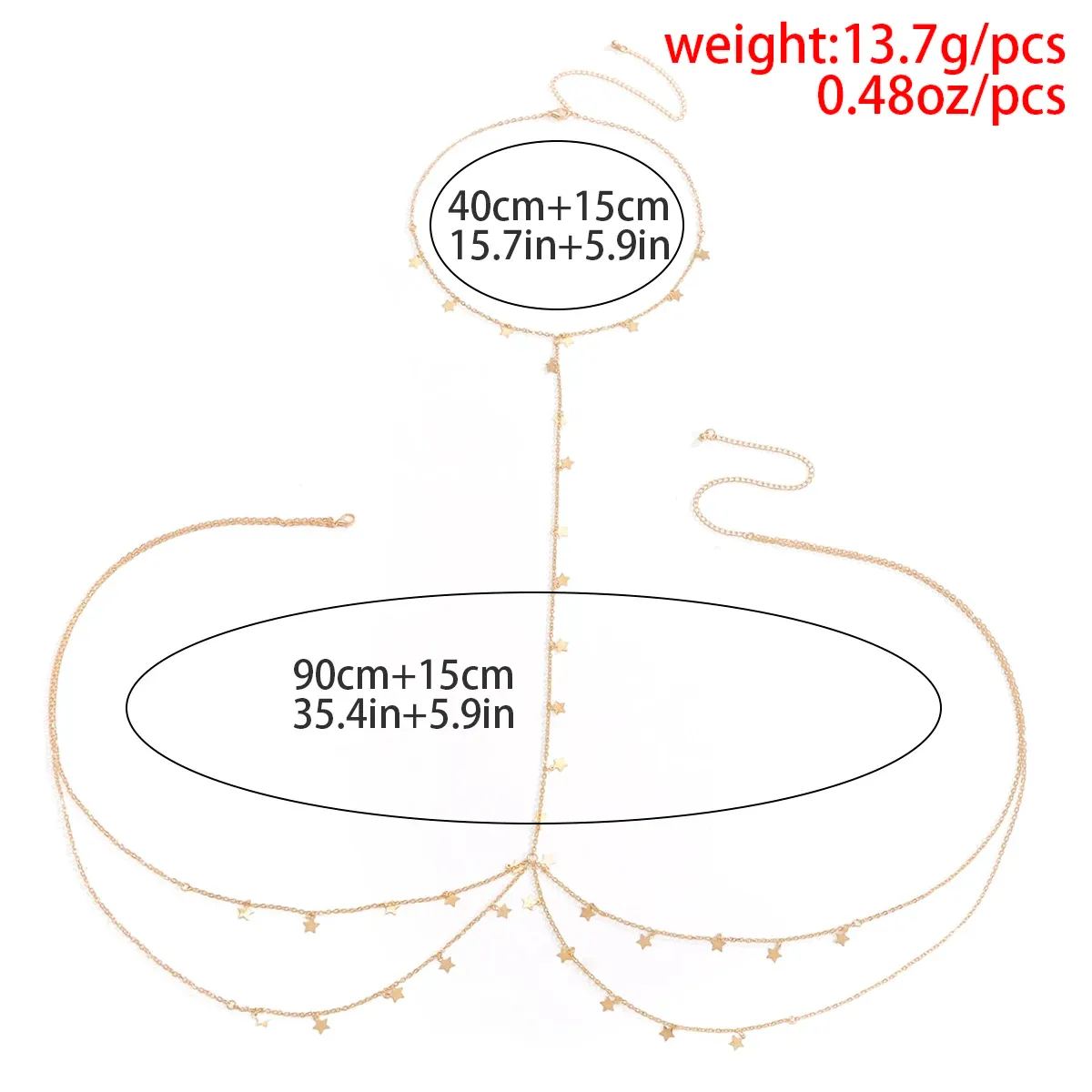 Cross Chest Waist Body Chain