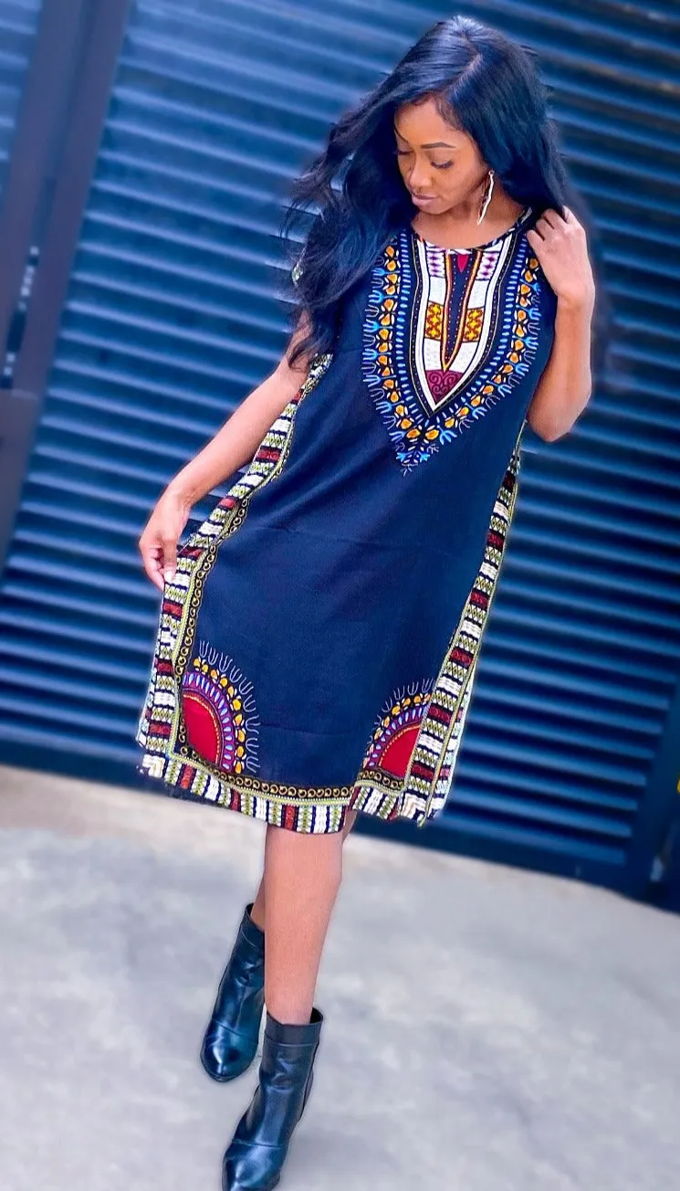 Dashiki Midi Dress