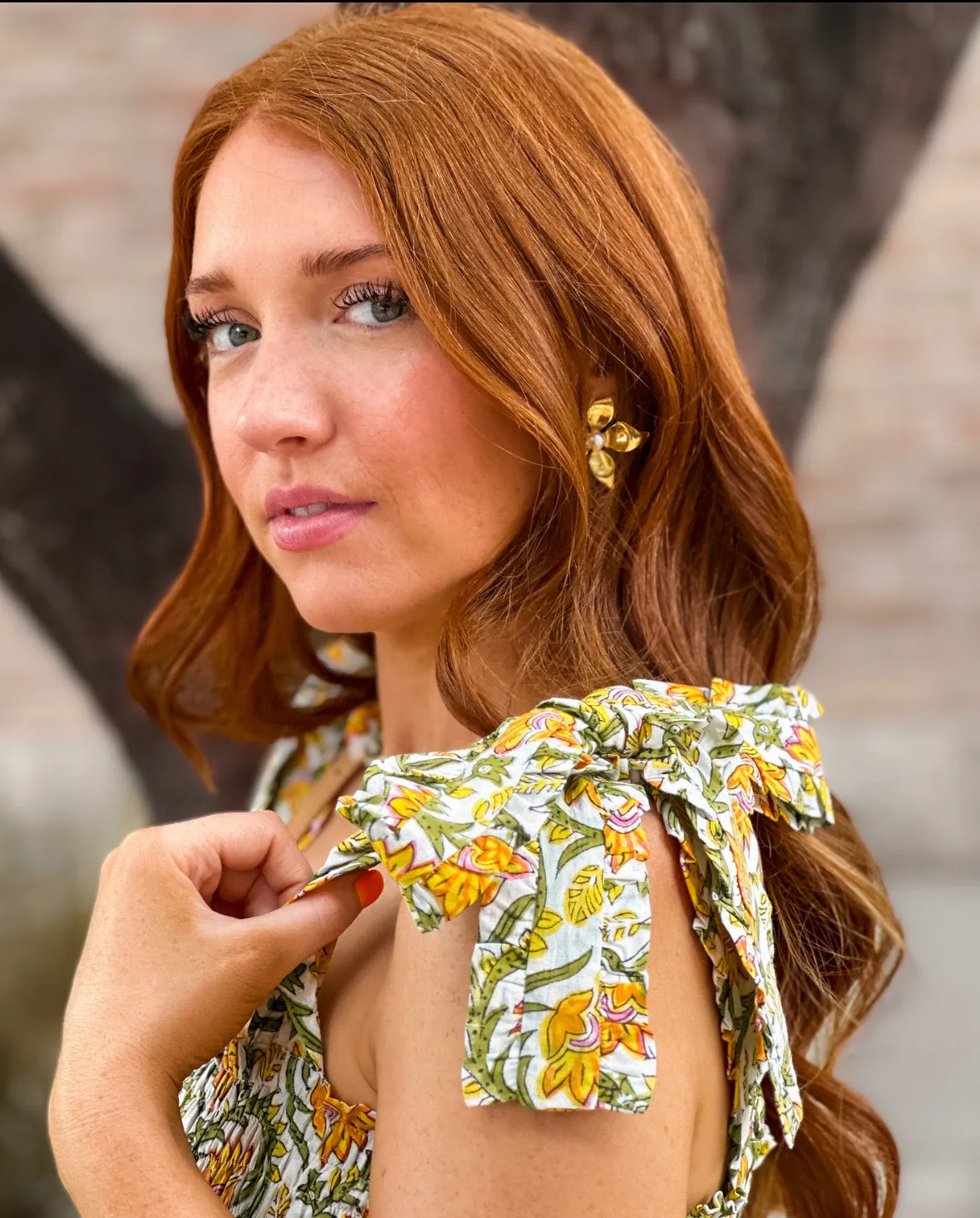 Delilah Floral Print Tiered Maxi Dress