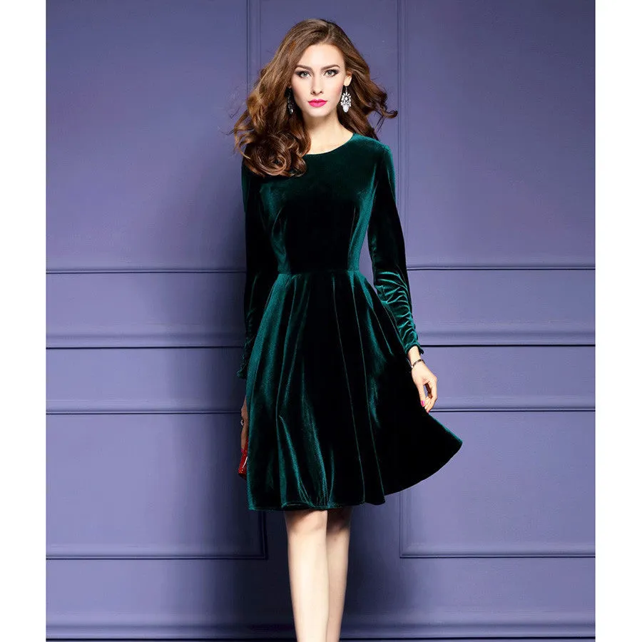 Dresses Evening Velvet Dress For Women Elegant Vintage Dresses Party Night Club