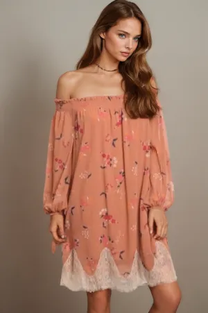 Dusty Floral Bohemian Dress