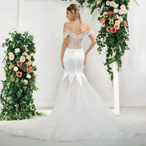 Elegant Spaghetti Straps And Beading Lace Sleeveless Wedding Dress Free Shipping