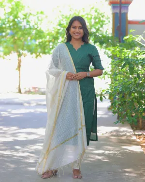 Ellai | Maternity Kurti with Lining [TOP   PANT   DUPATTA]