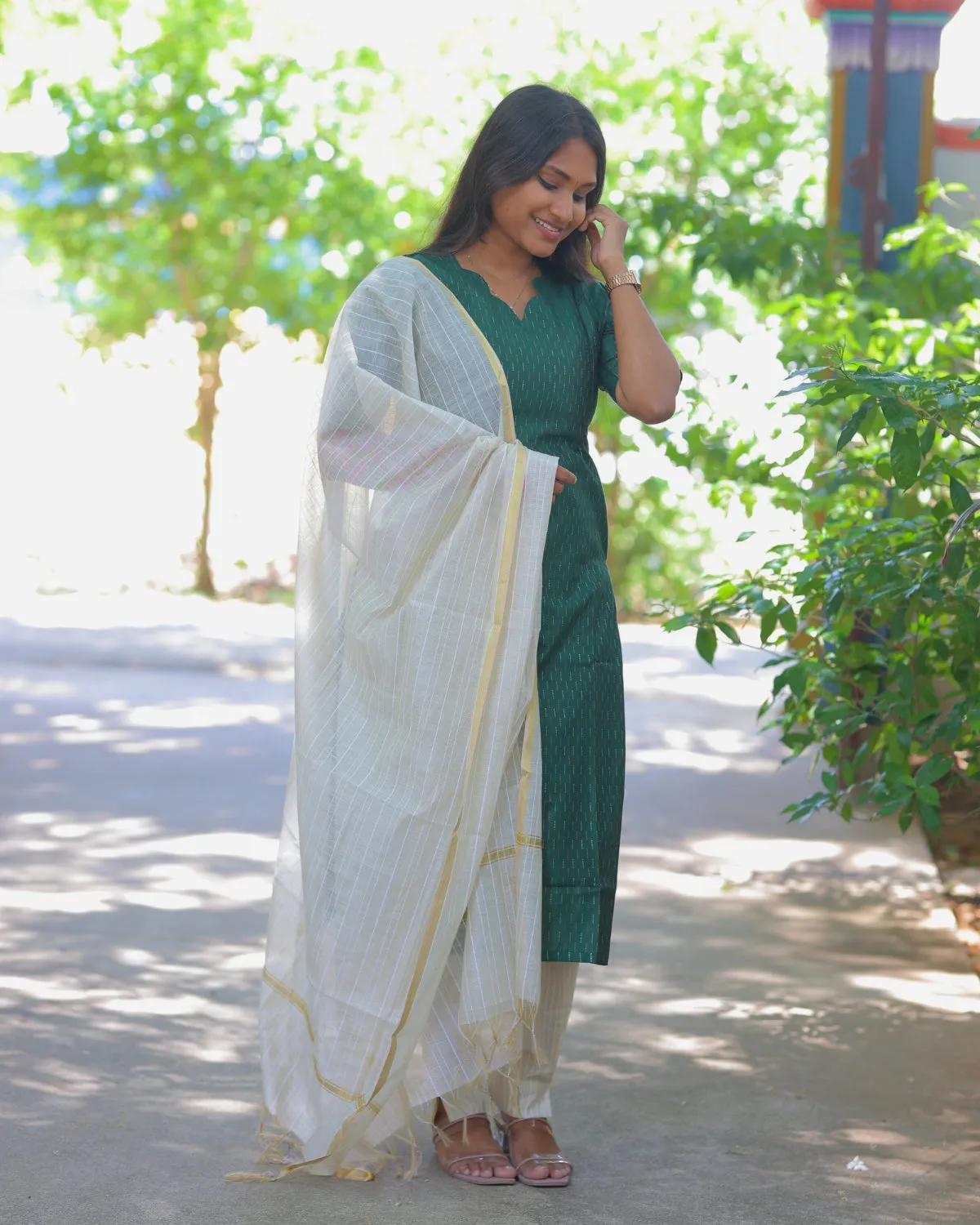Ellai | Maternity Kurti with Lining [TOP   PANT   DUPATTA]
