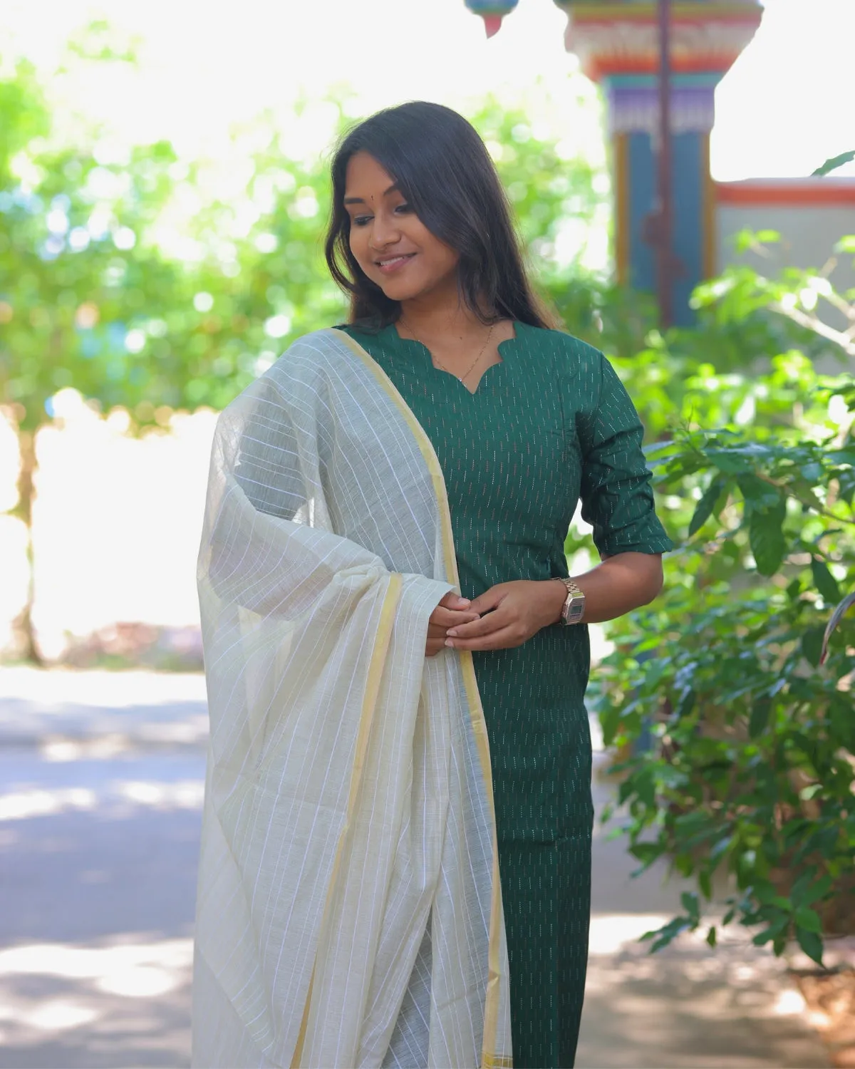 Ellai | Maternity Kurti with Lining [TOP   PANT   DUPATTA]