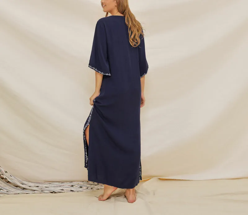 Embroidered Stitching Bohemian Dress