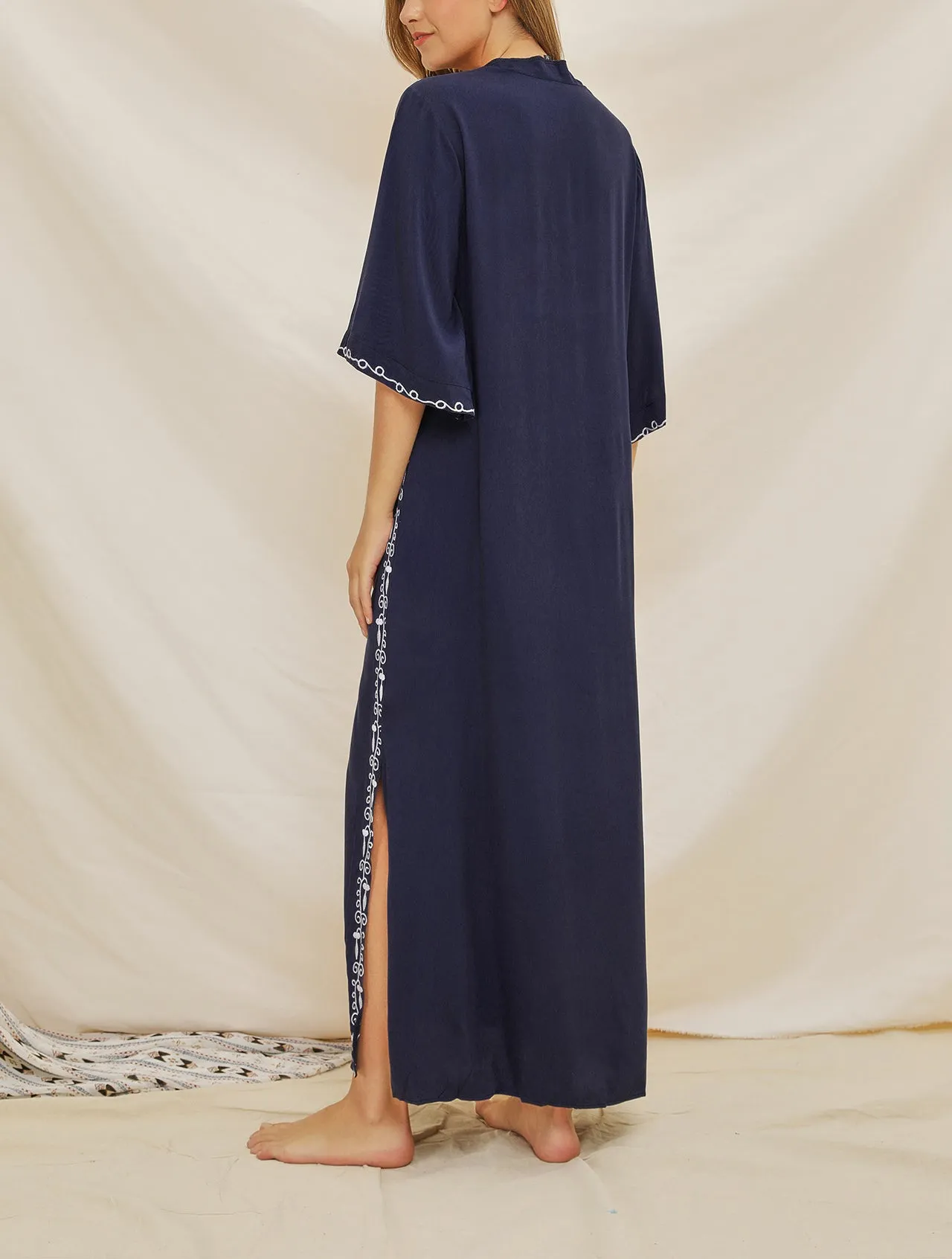 Embroidered Stitching Bohemian Dress