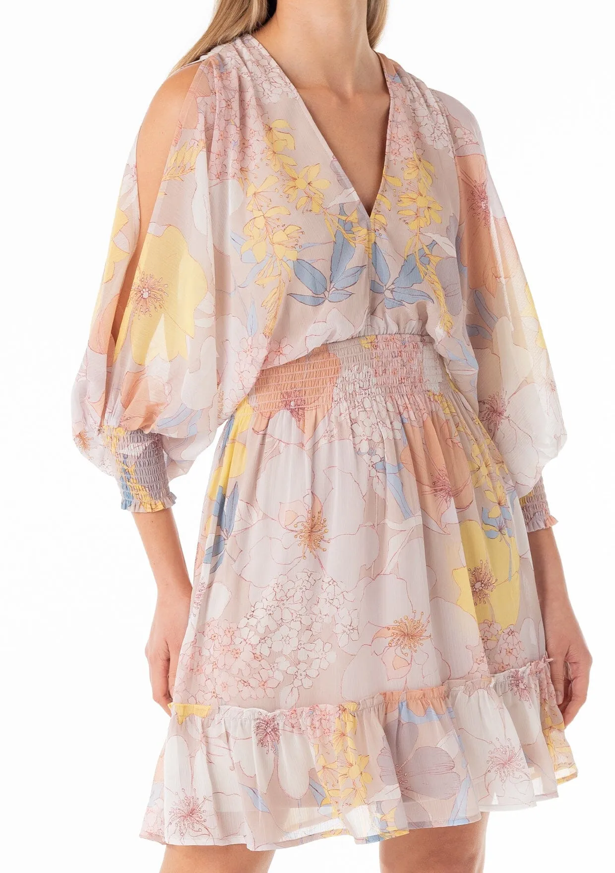 Fatima Split Sleeve Mini Dress