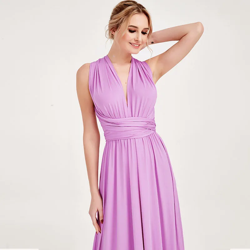 [Final Sale] Lilac Infinity Wrap Bridesmaid Convertible Dress