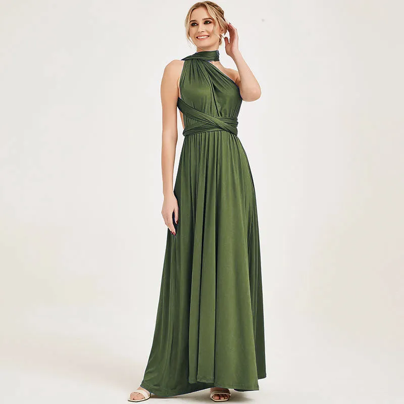 [Final Sale] Olive Infinity Wrap Bridesmaid Convertible Dress