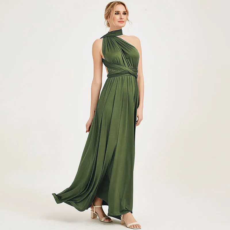 [Final Sale] Olive Infinity Wrap Bridesmaid Convertible Dress
