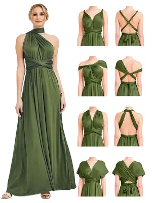 [Final Sale] Olive Infinity Wrap Bridesmaid Convertible Dress