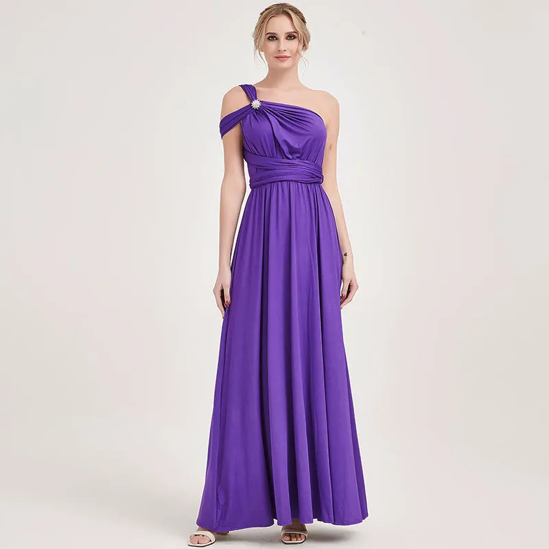 [Final Sale] Royal Purple Infinity Wrap Maxi Bridesmaid Dress