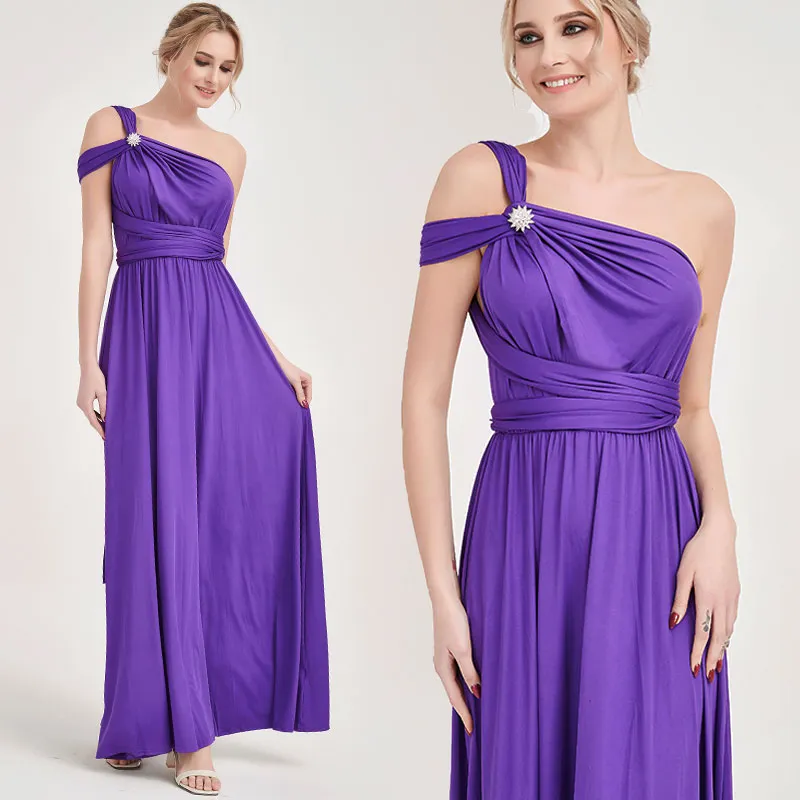 [Final Sale] Royal Purple Infinity Wrap Maxi Bridesmaid Dress