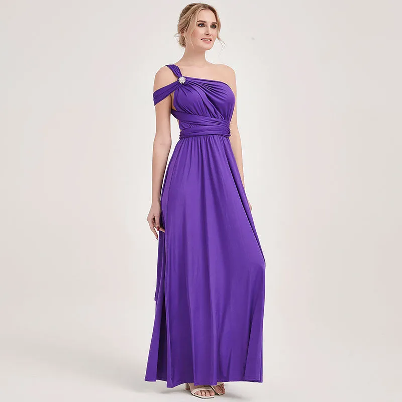 [Final Sale] Royal Purple Infinity Wrap Maxi Bridesmaid Dress
