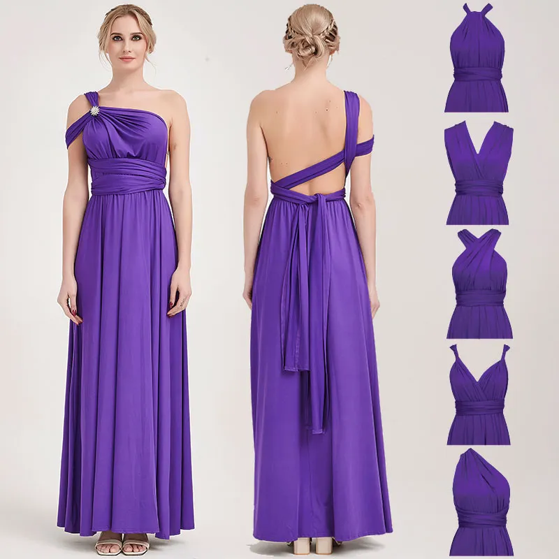 [Final Sale] Royal Purple Infinity Wrap Maxi Bridesmaid Dress