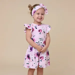 Floral Kiss Organic Dress With Frill