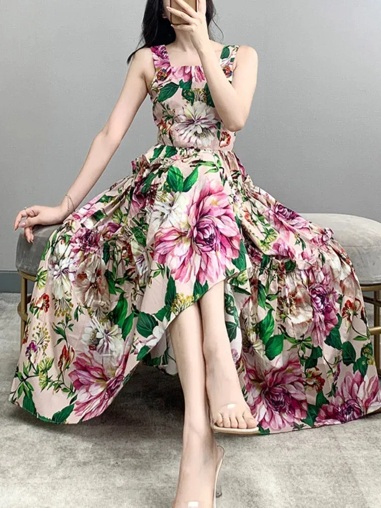 Floral Pattern Midi Dresses