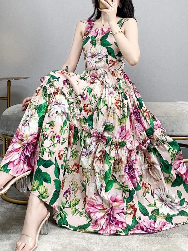 Floral Pattern Midi Dresses