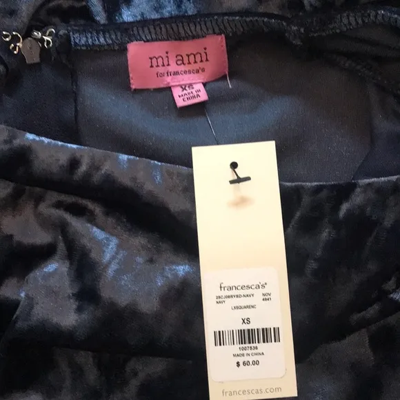Francesca’s Crushed Velvet Mini Dress