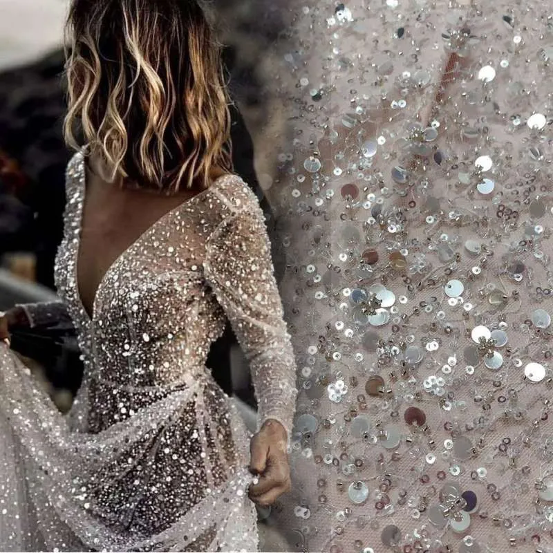 Frayah | Bohemian A-Line Sparkly Sequined Luxury Wedding Dresses