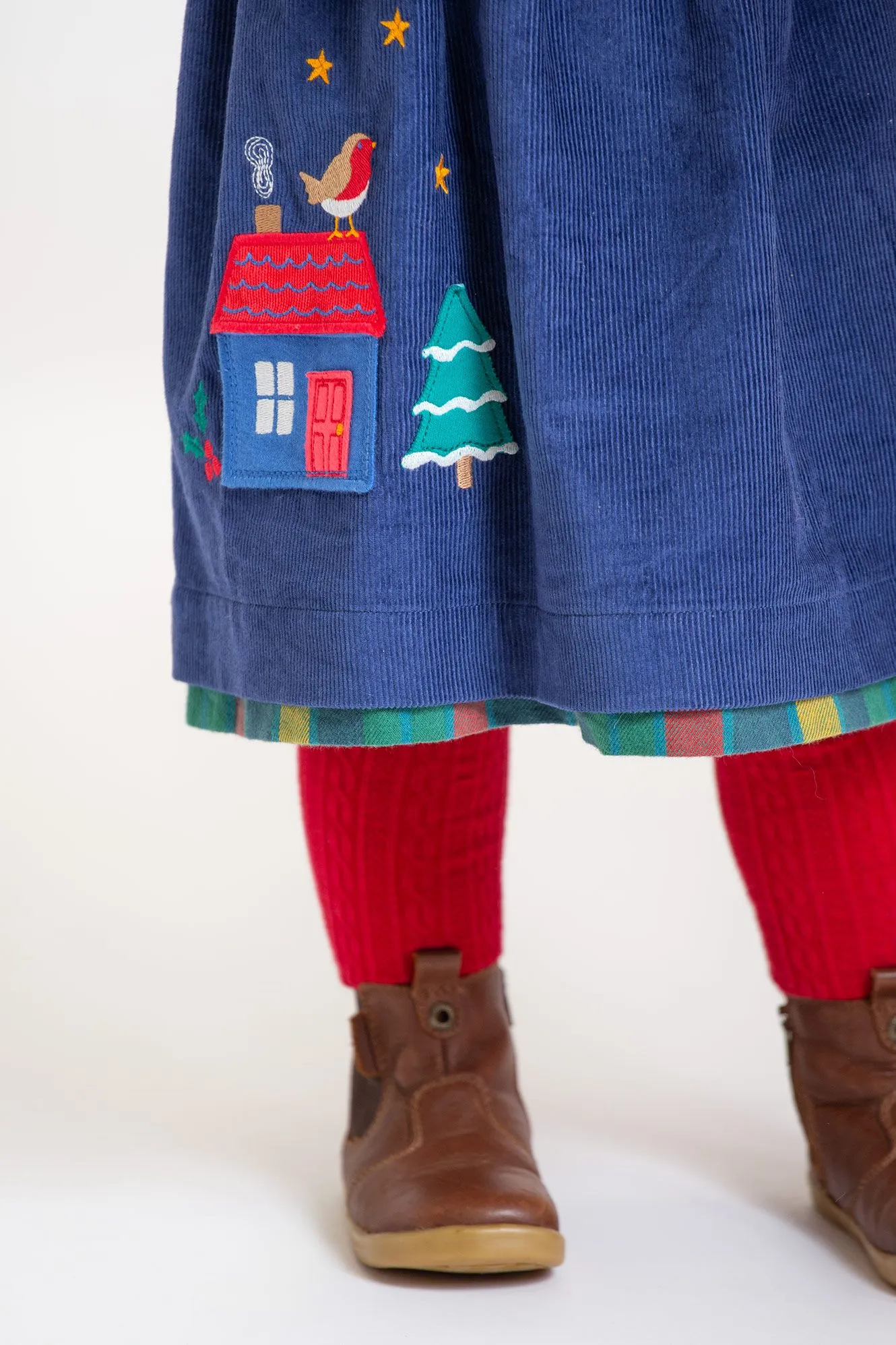 Frugi Baby Girls Inara Cord Reversible Dress