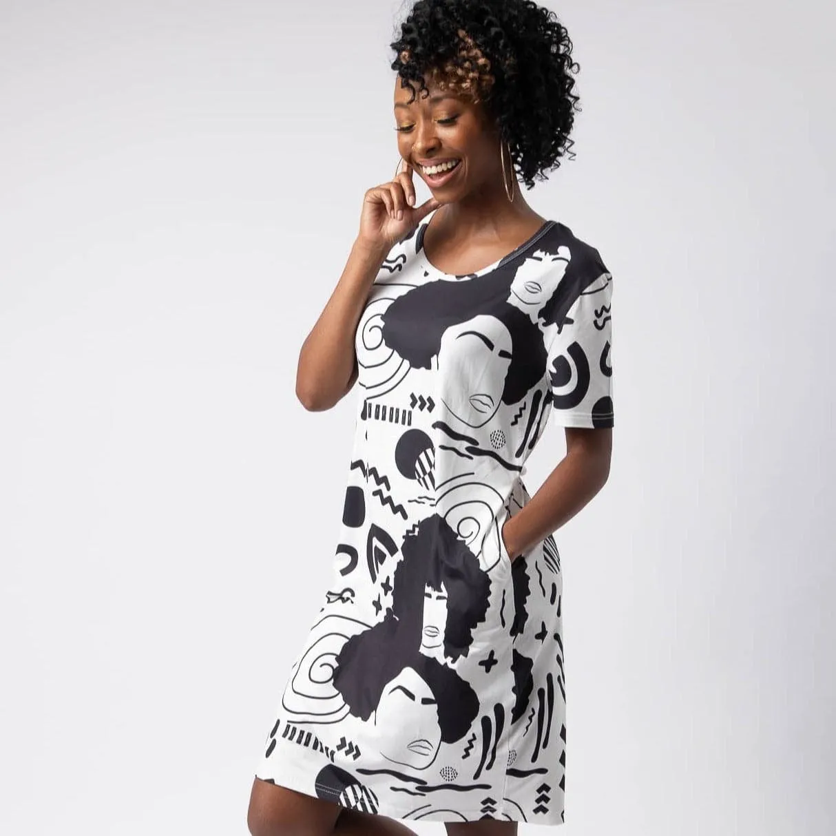 Girl Squad Drop Shoulder Pocket Dress