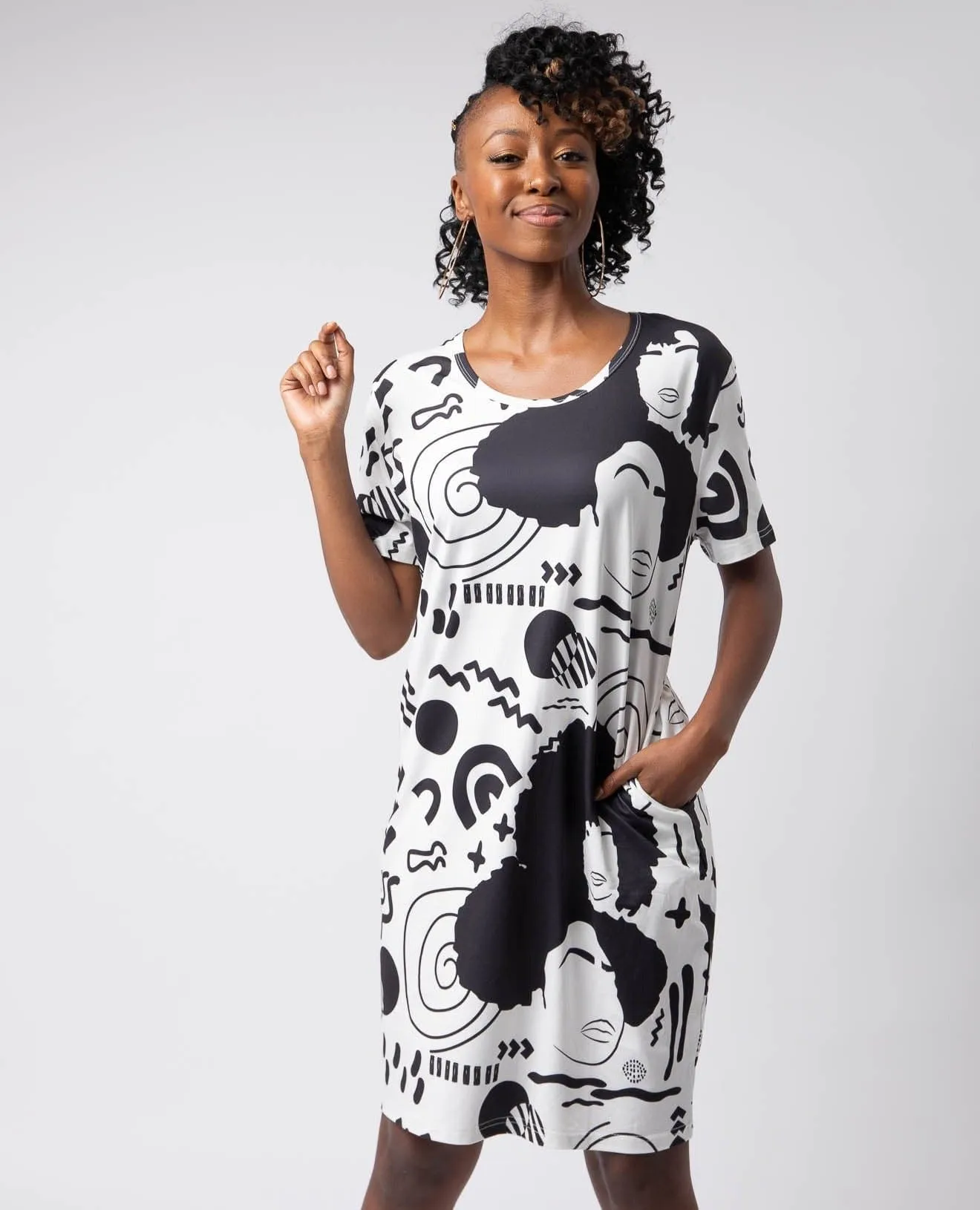 Girl Squad Drop Shoulder Pocket Dress