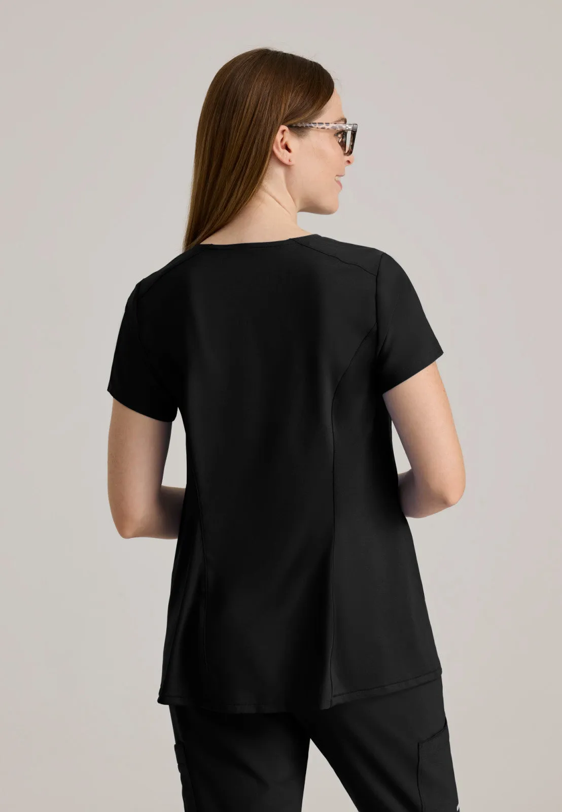 Greys Anatomy Evolve GSST262 Promise Maternity Scrub Top Black