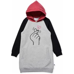 Happy Click Furry Hoodie Dress - Multi