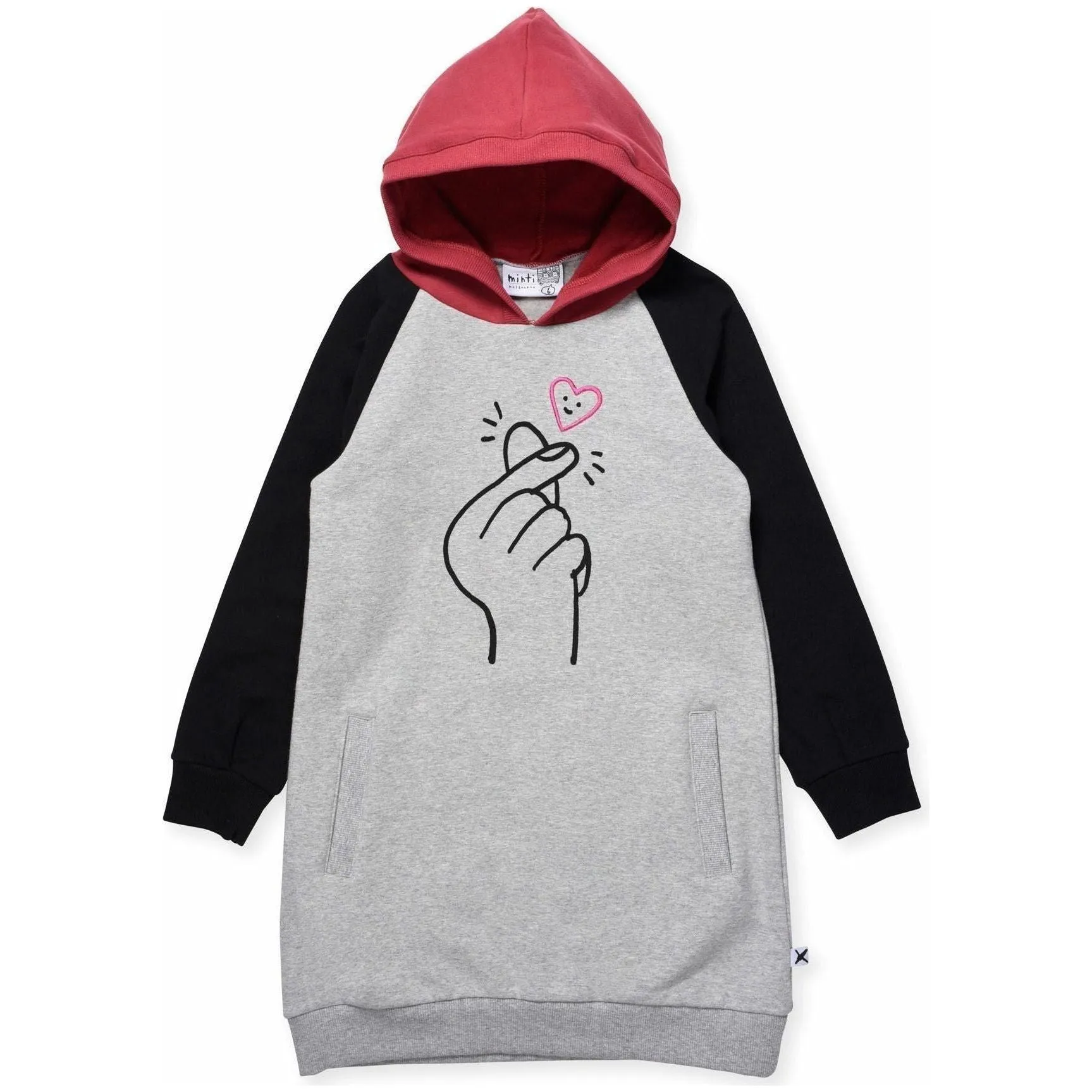 Happy Click Furry Hoodie Dress - Multi