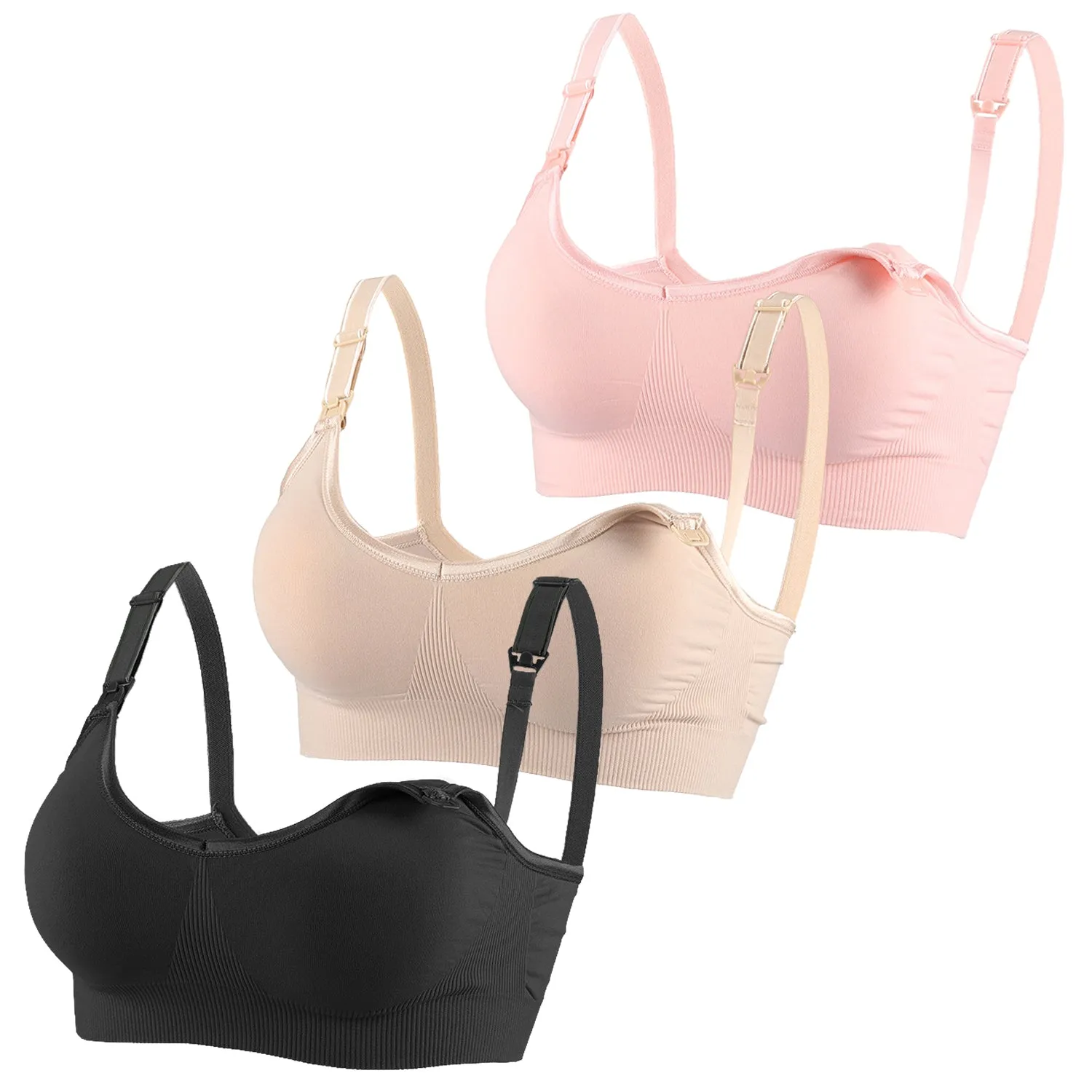 Harence Womens Nursing Bra Breastfeeding Maternity Bra Comfortable Pregnant Sleep Bralette Pack of 3
