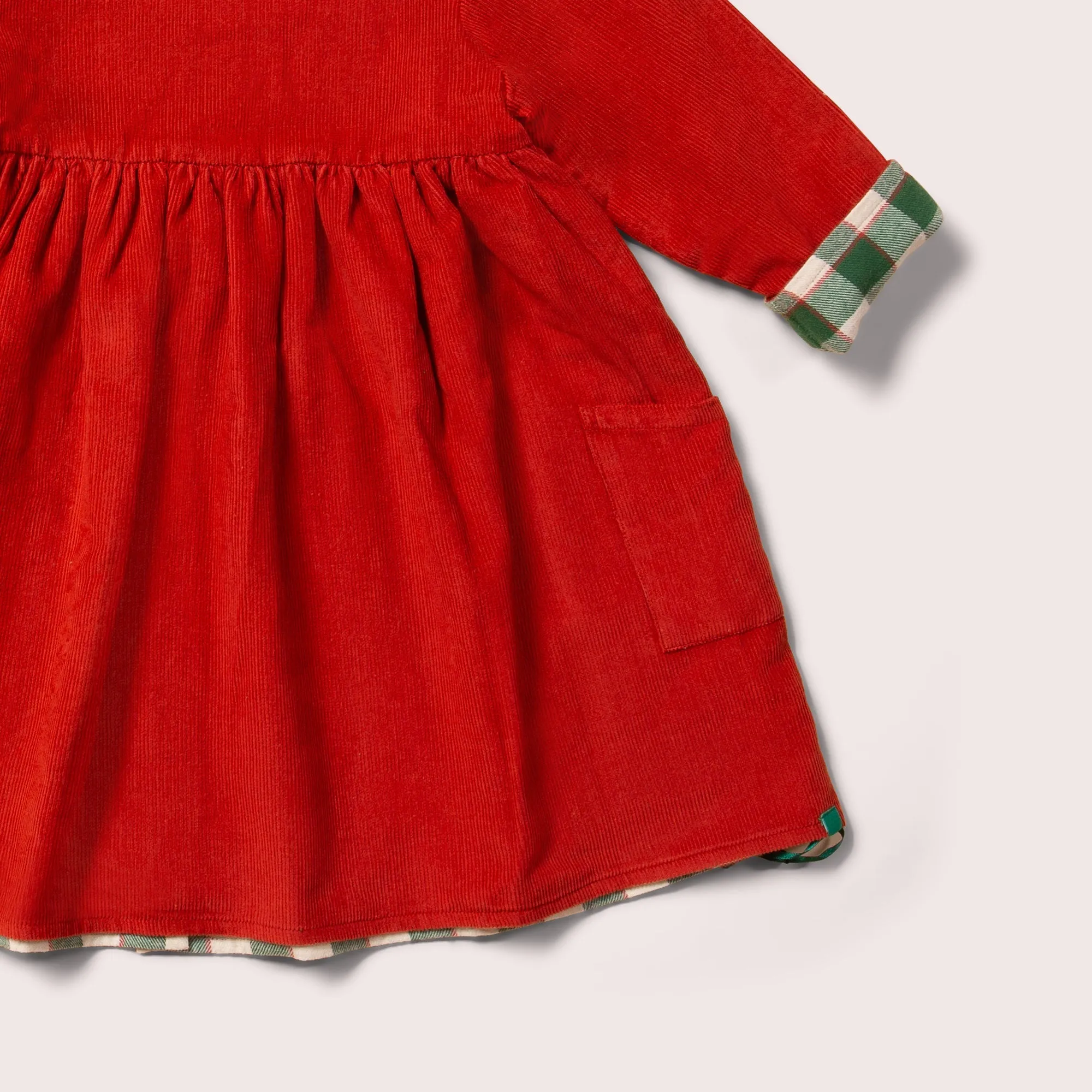 Hazelnut Reversible Corduroy Pocket Dress