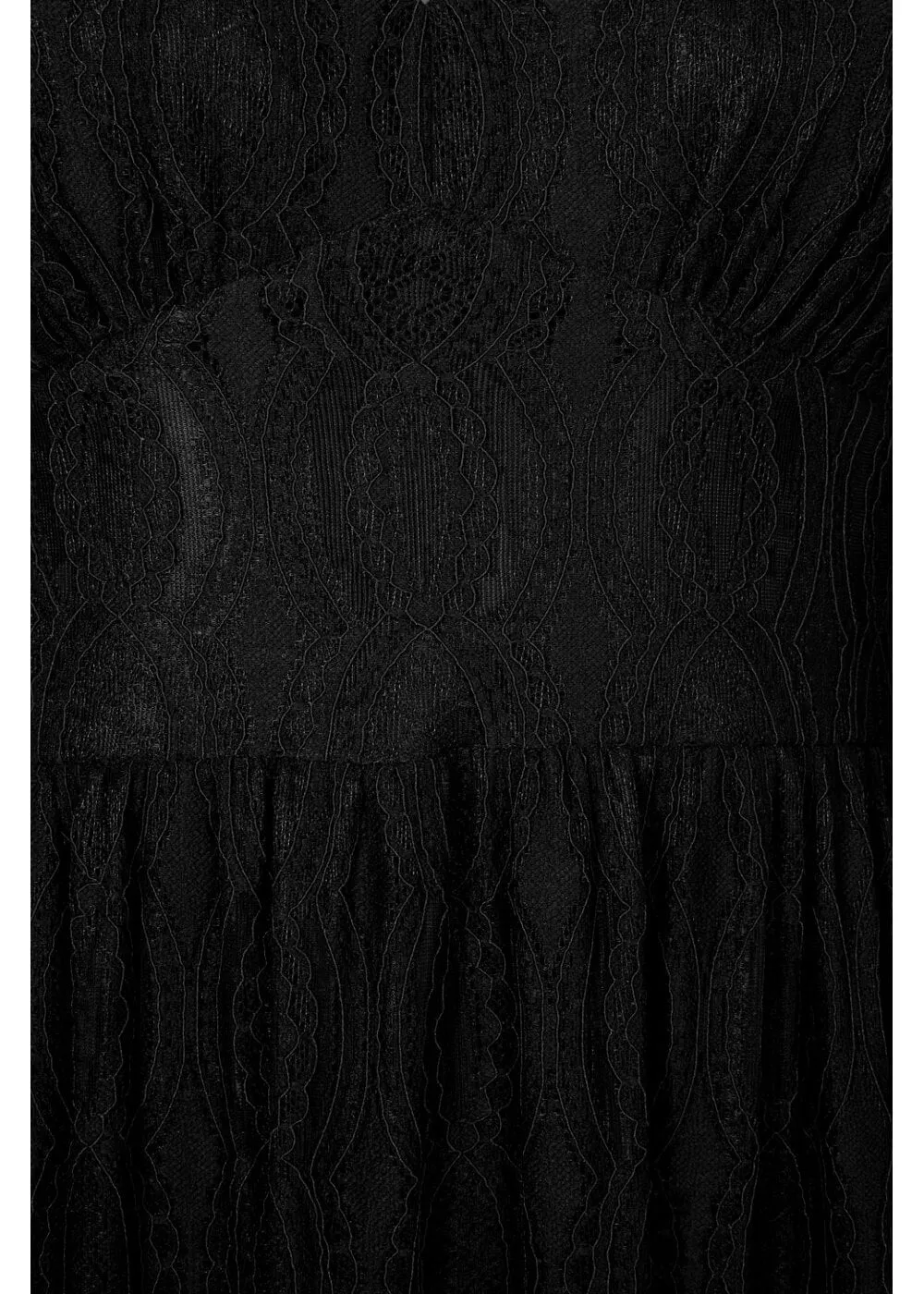 Hell Bunny Rhea Lace 70's Maxi Dress Black