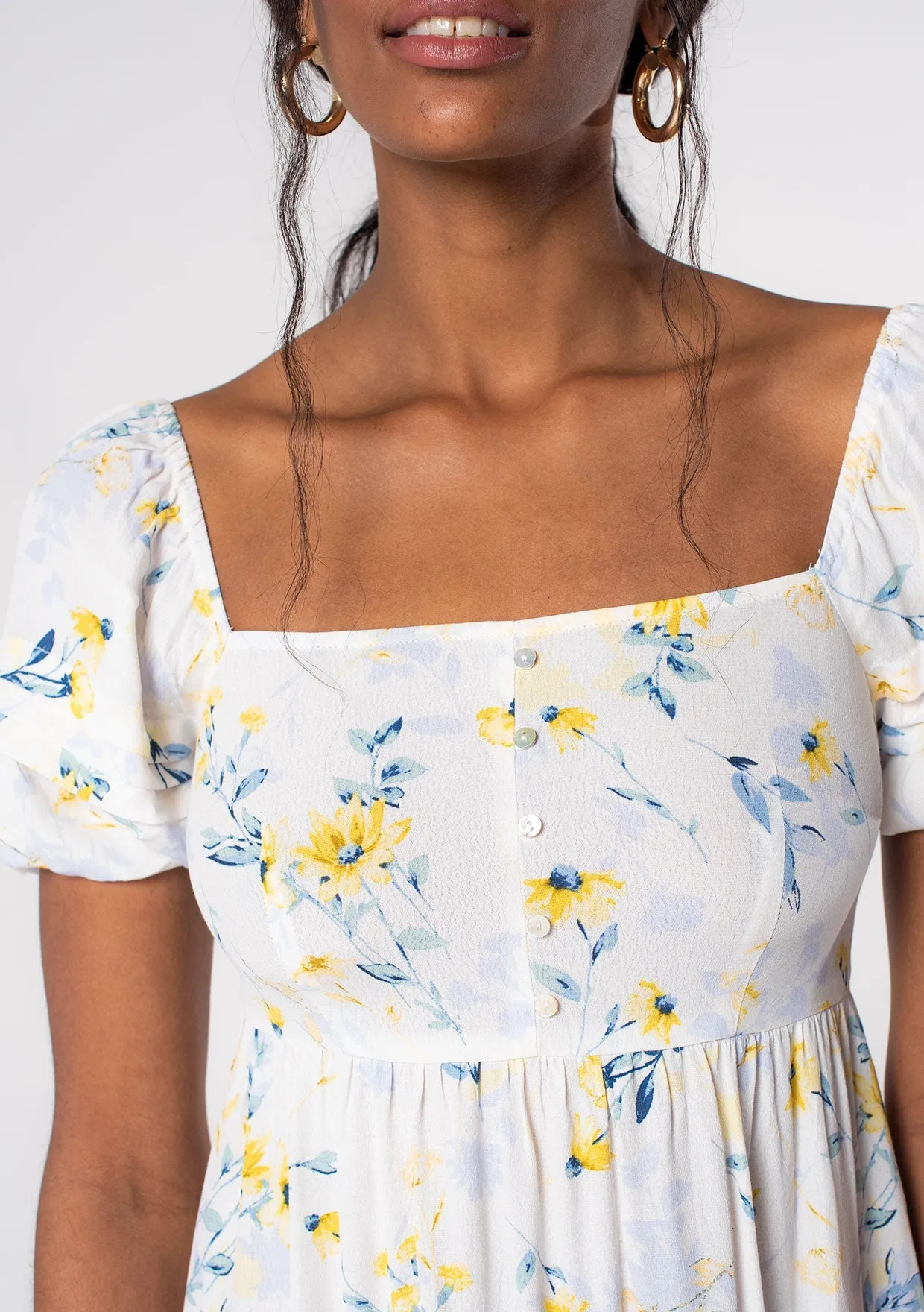 Honey Puff Sleeve Mini Dress