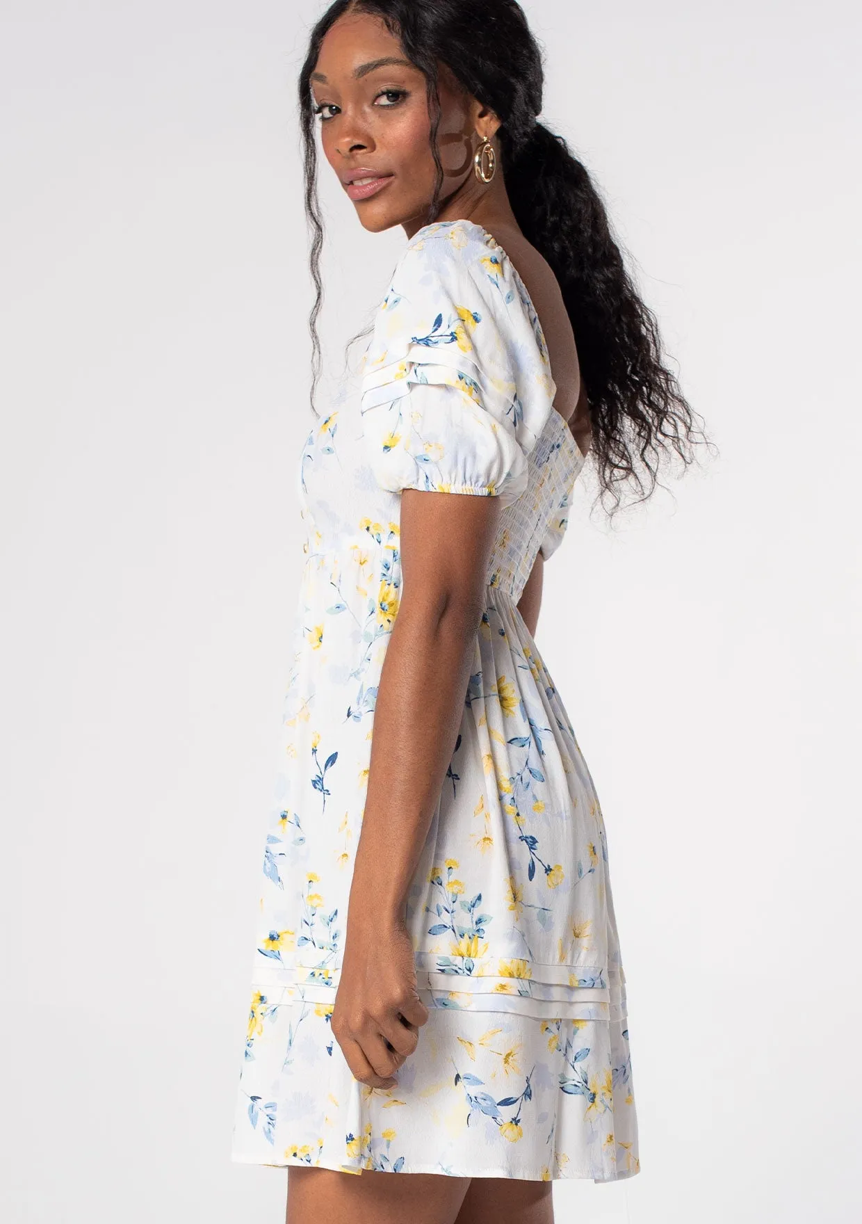 Honey Puff Sleeve Mini Dress